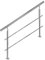 FINEUNAN Edelstahl Handlauf Geländer für Treppen Brüstung Balkon mit 2 Querstreben - Innen und Außen Handlauf Geländer Treppengeländer Edelstahl Brüstung Balkon (160CM, 2 Querstreben)