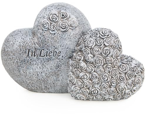Logbuch-Verlag Decoración para tumba con texto en inglés In Liebe Trauer Cementerio, 20 x 8 x 13 cm