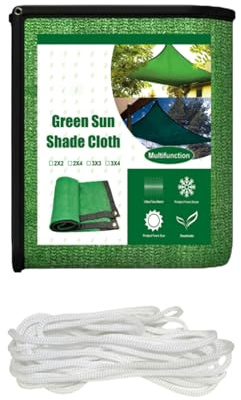 Vela de sombra – Ojales rectangulares para jardín, red de protección solar para privacidad, pantalla UV para invernadero, cubierta para plantas de jardín y patio, resistente para aparcamientos
