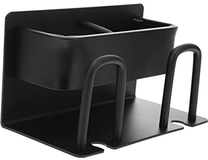 FIXOSHEE Organizador de Cepillos de Dientes de Soporte de Pared Multifuncional para Baño Resistente la Oxidación Compatible con Cepillos Eléctricos y Vaso Color Negro