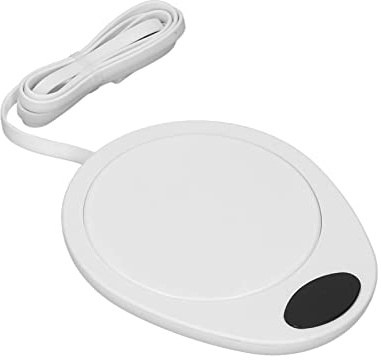 Keenso ABSSize USB-koppvärmare, elektrisk värmeplatta för keramiska kaffekoppar vid 55 °C konstant temperatur för kontor och hem (vit)