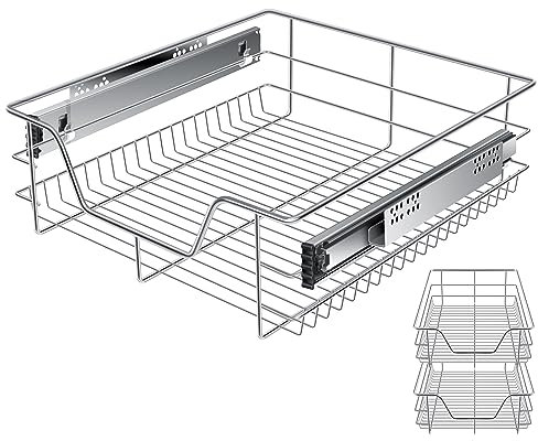 KESSER® Teleskopschublade 2x 50 cm ✓ Küchenschublade ✓ Küchenschrank ✓ Korbauszug ✓ Schrankauszug ✓ Vollauszug ✓ Schublade