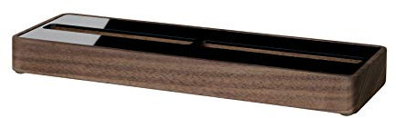 SIGEL VA203 Visitenkarten-Aufsteller / Visitenkartenhalter für bis zu 30 Karten, massives Walnussholz