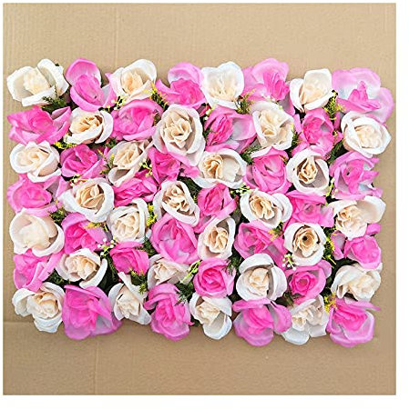 YNGJUENCP 1-Pack Flower Wall Panels 16x 24 Silk Hydrangea Flowers Mats Artificial Flower Panel DIY Wall Backdrop For Wedding, Anniversary, Birthday, Festival, Baby Shower(Color:03)