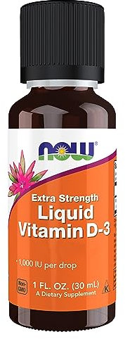 Now Foods, Liquid Vitamin D3, 1.000 IU, 30ml, Gocce di Vitamina D dalla Lanolina, Testate in Laboratorio, Senza Soia, Senza Glutine, non OGM