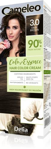 Cameleo - Color Essence - Färbecreme - Dunkelbraun - Färbung TON IN TON. - Wirkung bis zu 8 Waschgänge - Natürliche, tiefe Farbe - Farbauffrischung - Pflege - Weißer Mohn und Arganöl - 75g