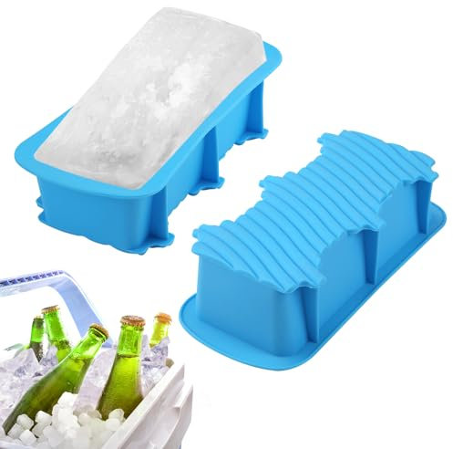 2st Extra Großer Eisblock Form, Insgesamt 2,27kg Eiswürfel für Kalttauchwannen Oder Kühler Wiederverwendbar Große Eisform Eisformen Silikon Groß für Eisbadkühler Kalttauchzubehör