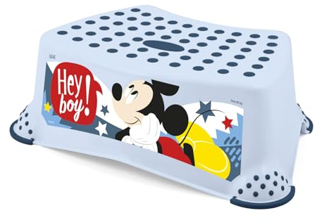 Lulabi Mickey Icon Sgabello Antiscivolo per Bambini – Leggero, Sicuro, Ideale per Bagno e WC, Design Disney, per Bimbo e Bimba