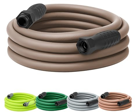 Colors HFZC525BRS-E SwivelGrip Garden Hose, 5/8 x 25', 3/4-11 1/2 GHT Fittings, Brown Mulch