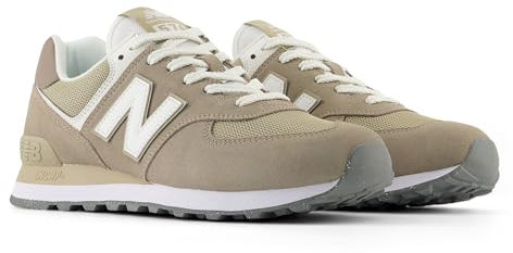 New Balance Herren 574 U Sneaker, Tape Beige White, 43 EU