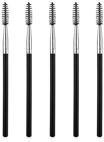 JIEYAO 5 Stück Wimpernbürste, Tragbare Augenbrauenbürste Augenbrauen Applikator Wimpernkamm Augenbraue Pinsel Spooly Wimpern Applikatoren Wiederverwendbare Make up Tools Set für Wimpernverlänge