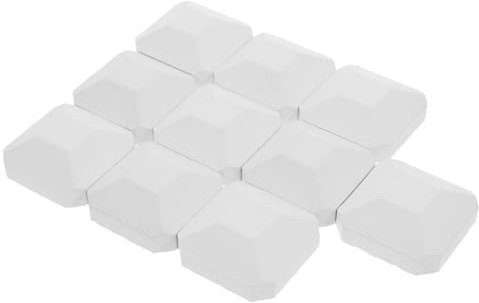 PRETYZOOM 10pcs Portable Cordierite Briquettes Replacement for Gas Grill Self Cleaning Bbq Briquettes for Enhanced Burning Efficiency White for Grilling and Outdoor Cooking