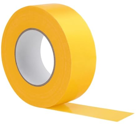 FytStycale Nastro per Campi da Pickleball, Nastro di Segnalazione, Antiscivolo Temporaneo, Nastro per Marcatura del Campo, Nastro per Linee da Badminton per Gioc, Giallo
