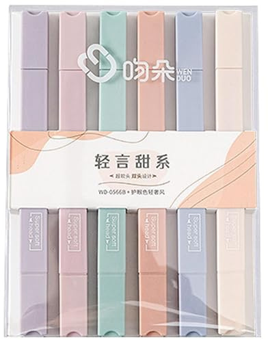 Ensemble de surligneur - stylos pastel, doubles conseils | Marqueurs de parfum, outils d'écriture en douceur, kit de journal étudiant, accessoires de planificateur, dessin à l'encre en gel, fourniture