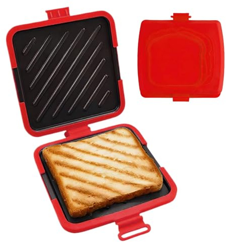 Sandwichera | Superficie Antiadherente Y Resistente Al Calor,Sartén Tostadora Queso Microondas Press Multiusos - Para Preparar Alimentos Y Reuniones En El Hogar Desayunos Tostados