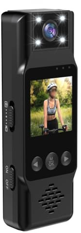 Lawnoval Cámara de coche 4K Grabadora de vídeo digital portátil con visión nocturna, gran angular de 115°, detección de movimiento, para motocicleta, color negro