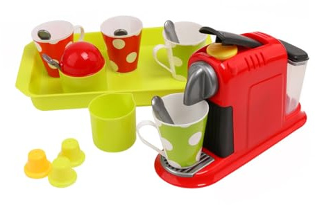 Genérico Juego de Cafetera de Simulación, Juguete de Cocina Material Abs, Tamaño Pequeño, Electrodoméstico de Emulación Adecuado para Juego de rol y Cocinitas Infantiles