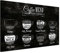 Bilderwelten Magnettafel - Kaffeesorten Kreidetafel - Memoboard Querformat 2:3, Wandbild Magnettafel Pinnwand Magnetboard Magnetpinnwand Magnetwand Stahl Küche Büro, Größe HxB: 60cm x 90cm