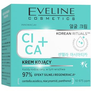Eveline Cosmetics Korean Rituals Korean Rituals Krem do Twarzy Kojący Cica+ mit Wąkrotą Azjatycką für Empfindliche Haut, 50ml