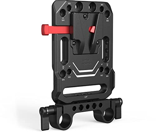 SMALLRIG Piastra Batteria con Montaggio a V con Doppio Morsetto per Asta da 15 mm - 3016
