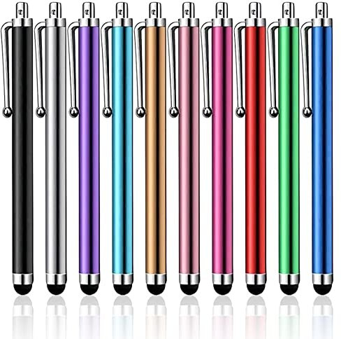 10 Pcs Stylus Pens for Touch Screens Phone, Universal Capacitive Stylus Pens Compatible with iPad iPhone Kindle Tough Tablet