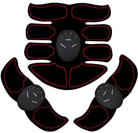 Electrostimulateur Musculaire, Layhou Ceinture Abdominale Electrostimulation Stimulateur Appareil Electrostimulation Musculaire Femme Homme Entraînement Abdominal pour Abdomen/Bras/Jambes