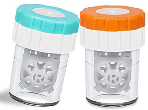 2 PCS Contacts Case Cleaner Machines, UpaClaire Daily Vision Care Manually Contact Lens Washer Cleaner Plastic