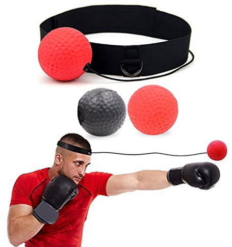 Schlagreflexball - Reflexball für Erwachsene und Kinder - Punching Fight React Head Ball mit Stirnband, Hand Eye Reaction Coordination Boxing Equipment für Kinder und Erwachsene