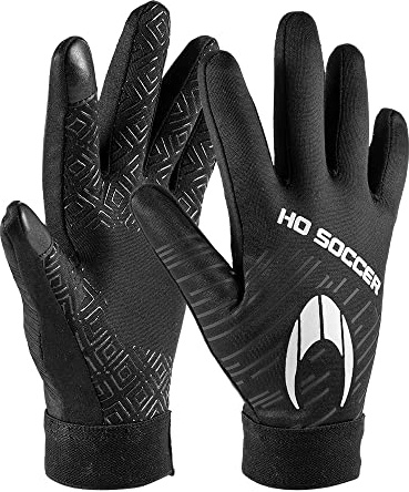 HO Soccer Field Player, Guantes de Jugador, Unisex Adulto, Negro/Blanco, L