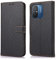 FUNHULLUN Hülle für Xiaomi Redmi 12C / Redmi 11A Premium Leder Handyhülle Flip Tasche Schutzhülle mit Magnetverschluss Kartenfach und Standfunktion für Xiaomi Redmi 12C -Schwarz