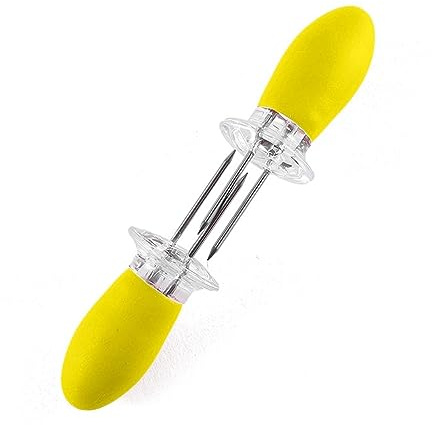König Design 10x Maiskolbenhalter Maiskolben Grillen Spiesser Stocher Halter BBQ Grillzubehör, Farbe:Gelb