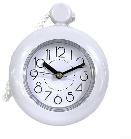 Horloge de douche étanche pour salle de bain, montre à suspendre pour chambre à coucher, double usage, horloge à quartz analogique, support suspendu, diamètre 11,5 cm