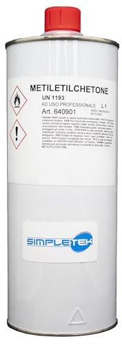 SIMPLETEK - Metyletilketon (MEK) 1L - Universal lösningsmedel för shellack, harts, kolofonium, gummi och lacker