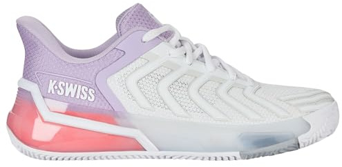 K-Swiss Chaussures de Tennis Ultrashot 4 pour Femme, WHT Orchid Petal Neon Blaze, 38 EU