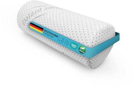 Bestlivings Memory Foam Nackenkissen (Nackenrolle / 40 cm x Ø15 cm) Viscoelastische Kopfkissen - Silver Protect Bezug antimikrobiell abnehmbar - Öko-Tex