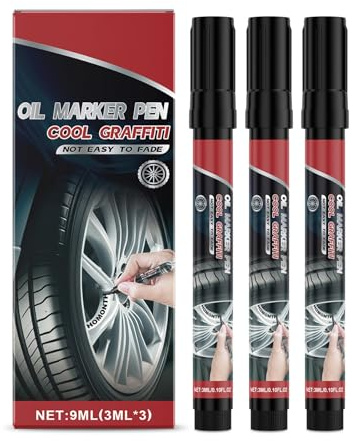 Beimus Marqueurs permanents imperméables pour surfaces métalliques, pneus, papier noir, bois, peinture à base d'huile, marqueurs permanents