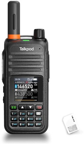 Talkpod N39plus Walkie-Talkies mit SIM-Karten für den landesweiten Einsatz, Tragbare PoC-Funkgeräte mit Unbegrenzter Reichweite (Schwarz)