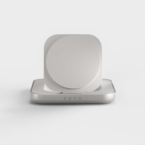 Zens Nightstand Magnetic Wireless Charger (2026), Vit | MagSafe och Qi2 15 W trådlös laddare för iPhone/AirPods, inkluderar 20 W strömadapter (EU/UK/US) och 1,5 m integrerad kabel