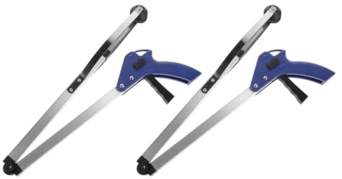 Housoutil Pinza per Rifiuti in Lega di Alluminio Pieghevole 83 CM Set da 2 Utensili di Presa Riutilizzabili per Raccolta Domestica e Giardinaggio Design Ergonomico Antiscivolo per Anziani
