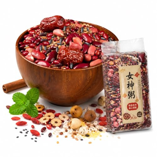 500 g rödkornsgrötblandning Naturlig fullkornsfrukostblandning | 6 sorters röda bönor och risblandning Slät silkeslen hemmagjord Congee-ingredienser
