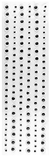 Ideen mit Herz Ojos Móviles, autoadhesiva, en 3 tamaños (6 mm, 8 mm & 10 mm de diámetro), Negro, 430 pieza | Manualidades con niños