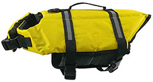 MoonyLI Hund Schwimmweste Ripstop Pet Floatation Weste Verstellbarer Hund Lebensretter Reflektierende Weste Pet Life Preserver Aufblasbare Sicherheitsjacke für Hunde Rettungsweste Doggy Floats