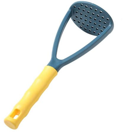 Triturador de patatas - Potato smasher - Accesorio de cocina - Pasapurés - Machacador - Prensa de polipropileno- Mango suave y agarre ergonómico - Resistente Aplastador para fruta y verduras (AZUL)