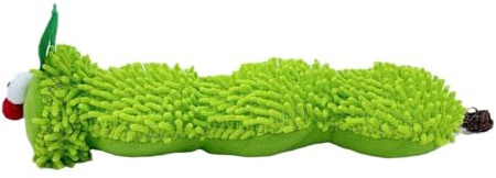 Tainrunse Jouet pour chat évite la destruction des meubles, résistant aux morsures, peluche interactive, chenille verte avec herbe à chat, améliore les liens, protège le jeu
