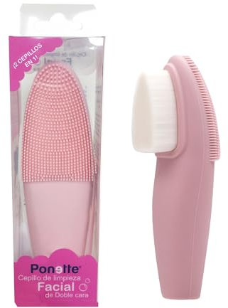 PONETTE - Cepillo de Limpieza Facial de Doble Cara, Rutina Facial, Limpieza Rostro, Cuidado Facial, Skincare, Silicona, Extrasuave, Marca Española