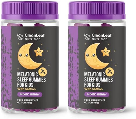 Twin Pack Natural Sleep Support Gummies for Kids - Melatonic Formula for Restful Nights, Childrens Sleep Gummies Promoting Natural Melatonin Production, Promotes Healthy Sleep Patterns, 60 Count