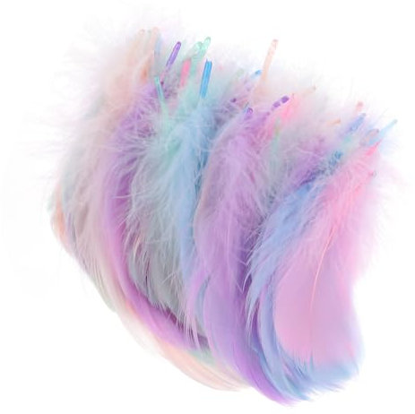 TEHAUX 200pièces Accessoires De Décoration Plumes Colorées Pour Attrape- Et Guirlandes Fournitures Pour Événements Et Photos