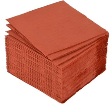 Homea, Juego de 40 servilletas de cóctel de vitamina de papel, 2 pliegues, 25 x 25 cm, Terracota