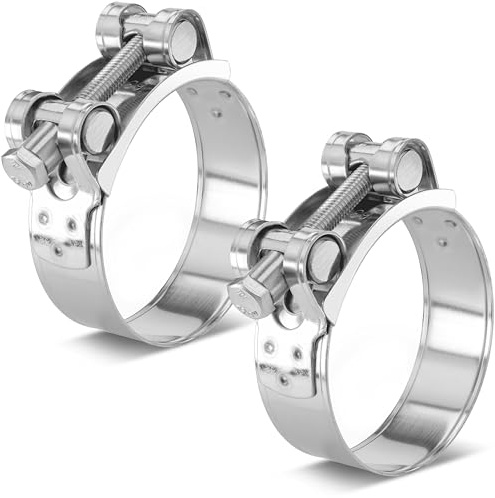 Poppstar 2 Stück Gelenkbolzenschellen Edelstahl Schlauchschellen Spannbereich 60-63mm, Bandbreite 22mm, W4