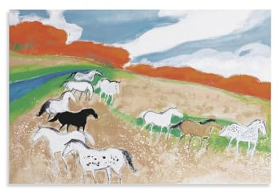 KOOHTAA Poster Andre Brasilier LES BUISSONS ARDENTS - Impression sur toile - Décoration d'intérieur moderne - 30 x 45 cm